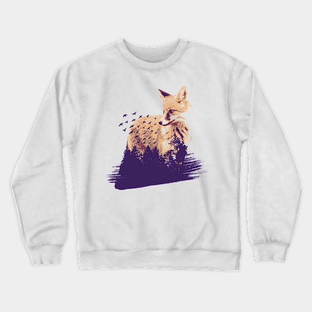 Fox in a forrest Crewneck Sweatshirt by Watersolution